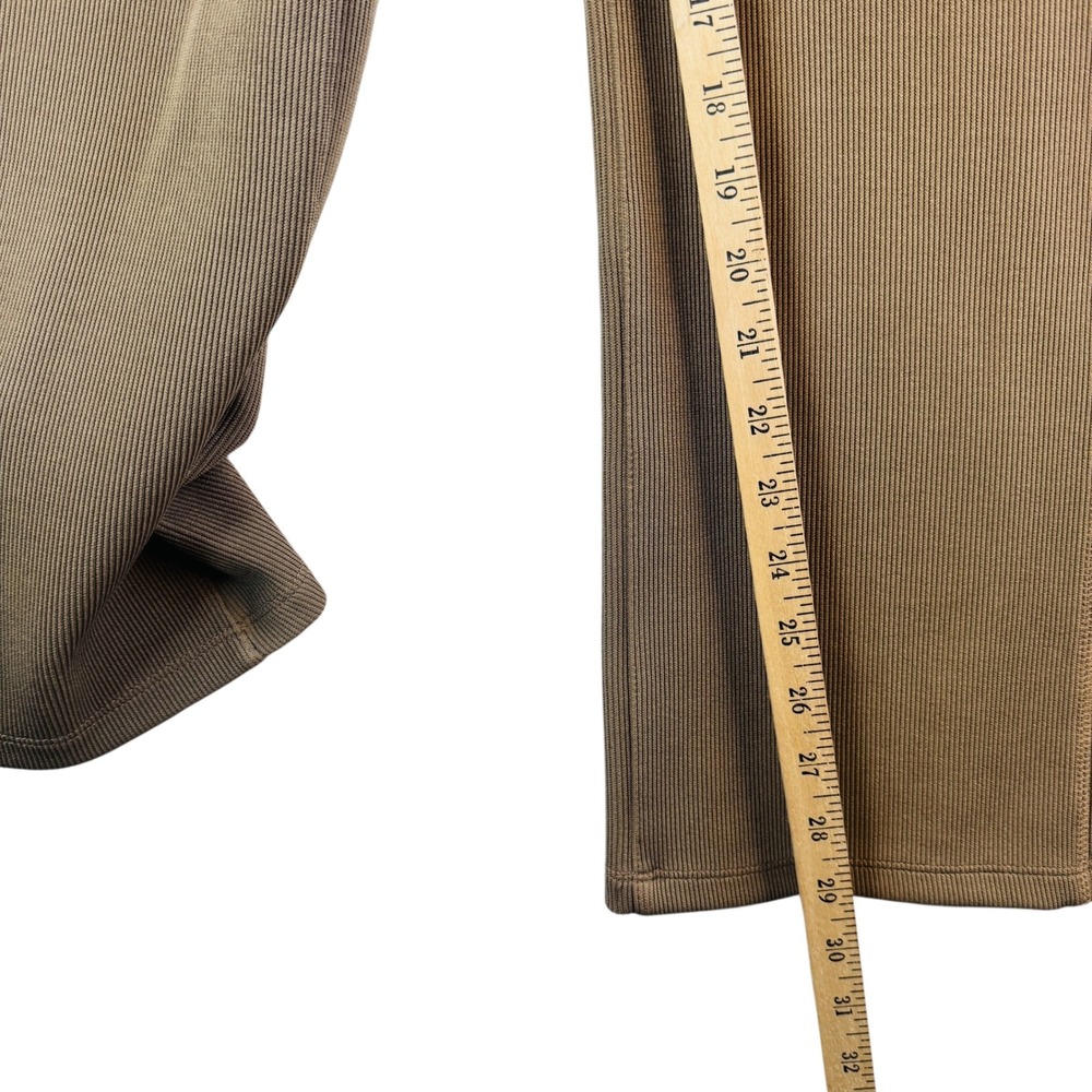 Lululemon Softstreme Ribbed Wide Leg Pants Sz XS Tan Modal Lounge Yoga Pull On - Picture 5 of 11